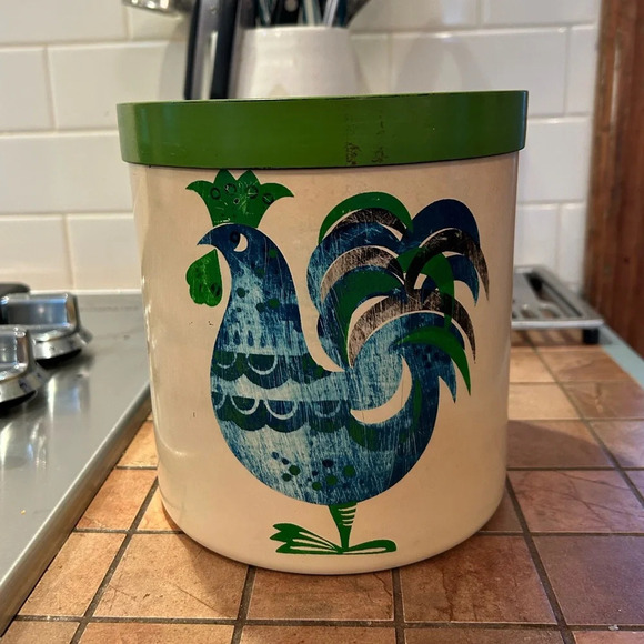 Vintage Mid Century Rooster Nesting  Canister Set - Picture 2 of 16